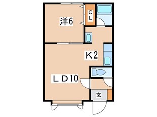 スカイハイツⅢの物件間取画像